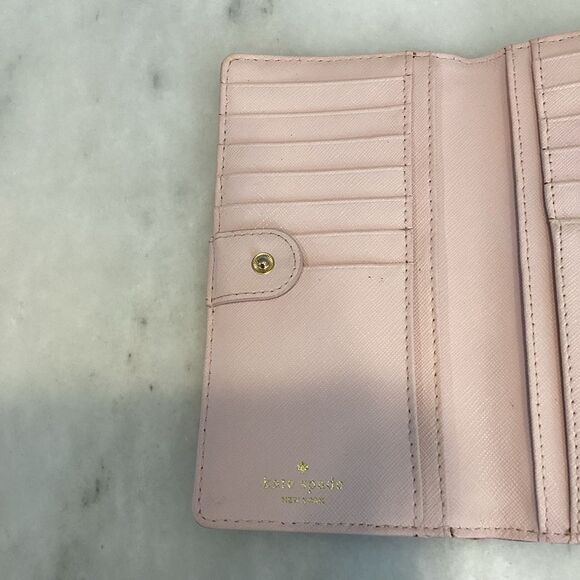 Kate Spade Polka Dot Patent Leather Sleek Slim Full Sized Wallet - Picture 16 of 16